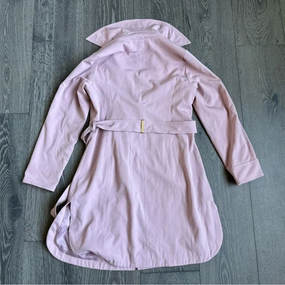 Vince Camuto Belted Trench in Dusty Pink Size Small - Picture 6 of 10